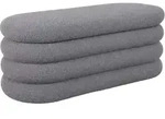 Relaxdays Sitzbank, Grau, Holzwerkstoff, Textil, 110x42x45 cm, Esszimmer,...