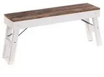 Design Delights Sitzbank, Wei&szlig;, Holz, 112x48x28 cm, Esszimmer, B&auml;nke,...