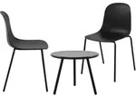 CLP Gartensitzgruppe, Schwarz, Kunststoff, 3-teilig, Gartenm&ouml;bel,...