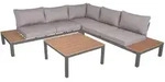 Deluke Gartenloungeset, Grau, Kunststoff, 4, Loungem&ouml;bel, Gartenlounge-Sets