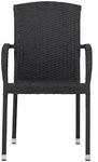 ebuy24 Gartenstuhl,, Schwarz, Naturmaterialien, 63x88x53 cm, Gartenm&ouml;bel,