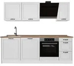 Vicco K&uuml;chenzeile, Wei&szlig;, Wei&szlig;, Holzwerkstoff, Rechteckig, 220x81.6x46 cm,...
