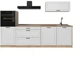 Vicco K&uuml;chenzeile, Wei&szlig;, Eiche, Holzwerkstoff, Rechteckig, 280x143x60 cm,...