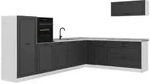 Vicco Eckk&uuml;che, Anthrazit, Wei&szlig;, Holzwerkstoff, Rechteckig, 327x143x60 cm,...