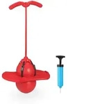 Relaxdays H&uuml;pfball, Rot, Kunststoff, 39x29 cm, Outdoor Spielzeug