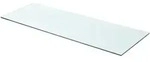 vidaXL Wandboard, Transparent, Glas, 1 F&auml;cher, Rechteckig, 80x0.8x30 cm, Wohnzimmer,