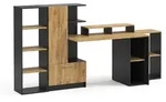 Vicco Schreibtisch, Anthrazit, Eiche, Holzwerkstoff, Rechteckig, 150x120x59 cm,