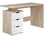 Kadima Design Schreibtisch, Beige, Holzwerkstoff, 3 Schubladen,