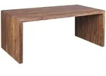 Kadima Design Schreibtisch, Braun, Holz, Echtholz, Rechteckig,Rechteckig, Wange,