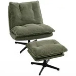Homcom Loungesessel, Gr&uuml;n, Metall, 1-Sitzer, F&uuml;llung: Polyester,Schaumstoff,