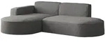 WFL Group Ecksofa, Grau, Textil, 3-Sitzer, links montierbar,L-Form, 241x168 cm,