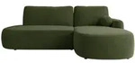 Mirjan24 Ecksofa, Gr&uuml;n, Kunststoff, 5-Sitzer, Ottomane rechts,L-Form, 274x174...