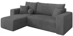 Altdecor Ecksofa, Dunkelgrau, Kunststoff, 3-Sitzer, L-Form, 249x139 cm,...