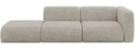 Altdecor Sofa, Beige, Kunststoff, 3-Sitzer, L-Form, 296x70x89 cm, Wohnzimmer, Sofas &