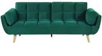 Beliani 3-Sitzer-Schlafsofa, Gr&uuml;n, Textil, 218x82x83 cm, Wohnzimmer, Sofas &
