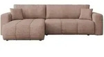 Mirjan24 Ecksofa, Hellbraun, Kunststoff, 5-Sitzer, L-Form,L-Form, rund, 274x145...