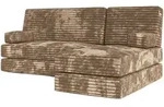 Masseno Ecksofa, Beige, Textil, 3-Sitzer, L-Form, 200x120 cm, Wohnzimmer, Sofas &
