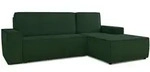 Sofnet Ecksofa, Gr&uuml;n, Textil, 5-Sitzer, Ottomane rechts, L-Form,Rechteckig,...