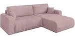 Altdecor Ecksofa, Rosa, Kunststoff, 3-Sitzer, L-Form, 276x193 cm, Wohnzimmer, Sofas &