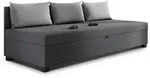 Schlafsofa, Grau, Kunststoff, 3-Sitzer, Rechteckig, 195x66x82 cm, Wohnzimmer,...