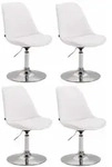CLP Drehstuhl, Wei&szlig;, Metall, 48x76x57 cm, Esszimmer, St&uuml;hle, Esszimmerst&uuml;hle,