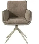 Massivmoebel24 Stuhl, Beige, Kunststoff, Echtholz, 64x87x63 cm, Esszimmer,...