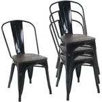 MCW Stuhl, Schwarz, Holz, 45x85x52 cm, Esszimmer, St&uuml;hle, Esszimmerst&uuml;hle,
