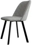 Mirjan24 Esszimmerstuhl, Schwarz, Grau, Metall, 1-Sitzer, Rechteckig, 47x80x58 cm,