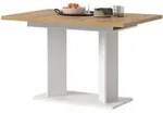 Inn.Furn Esstisch, Eiche Artisan, Wei&szlig;, Holzwerkstoff, Nachbildung,Eiche, Holz