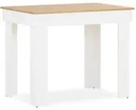 Homestyle4u Esstisch, Wei&szlig;, Natur, Holzwerkstoff, Rechteckig, 90x73x60 cm,