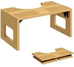 Homcom Toilettenhocker, Eiche, Holz, 25x20x42.5 cm, Badaccessoires,...