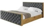 Altdecor Polsterbett, Anthrazit, Textil, H3 + H4, 180x200 cm, Schlafzimmer,...