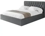 Altdecor Polsterbett, Anthrazit, Textil, 160x200 cm, Schlafzimmer, Betten,