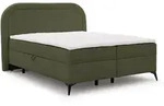 S-Style Boxbett, Gr&uuml;n, Metall, Echtholz, Teilmassiv,Birke, Buche, 2-Sitzer, H3,