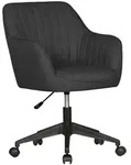 Kadima Design Schreibtischstuhl, Schwarz, Textil, Sternfu&szlig;, 65x90x65 cm,