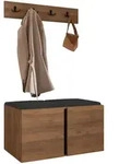 Mirjan24 Garderoben-Set, Nussbaum, Anthrazit, Kunststoff, 84x42x46 cm,...