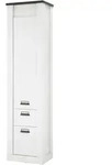 Modante Garderobenschrank, Anthrazit, Wei&szlig;, Pinien, Holzwerkstoff, 2 F&auml;cher, 1