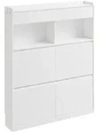 SoBuy Schuhschrank, Ahorn, Holzwerkstoff, 6 F&auml;cher, 2 Schubladen, 98x120x19 cm,