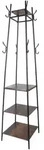 Relaxdays Garderobenst&auml;nder, Mehrfarbig, Metall, Holzwerkstoff, 43x180x43 cm,