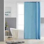 Duschvorhang, Hellblau, Textil, 80x180 cm, Badtextilien, Duschvorh&auml;nge