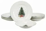Creatable Tafelservice Tannenbaum bunt, Mehrfarbig, Wei&szlig;, Keramik, 12-teilig,