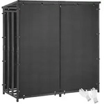 tectake Kaminholzregal, Schwarz, Kunststoff, 184x188x80.5 cm, Kleinm&ouml;bel, Kamine &