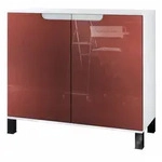 Vladon Kommode, Bordeaux, Holzwerkstoff, 92.5x84.5x35 cm, Wohnzimmer, Kommoden &