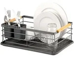 eluno Abtropfgestell,, Grau, Metall, 43x15.5x32 cm, Kochen, K&uuml;chenhelfer,...