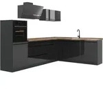 Vicco Eckk&uuml;che, Anthrazit, Anthrazit, Holzwerkstoff, Formgebogen, 287x206.8x60...