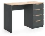 Vicco Schreibtisch, Anthrazit, Eiche Artisan, Holzwerkstoff, 4 Schubladen,