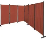 Quick Star Paravent, Terracotta, Metall, 340x170 cm, Sonnenschutz & Sichtschutz,