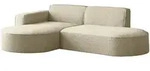 WFL Group Ecksofa, Beige, Textil, 3-Sitzer, links montierbar,L-Form, 241x168 cm,