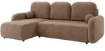 Mirjan24 Eckschlafsofa, Hellbraun, Kunststoff, L-Form,L-Form, 233x147 cm, Wohnzimmer,