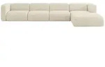 Altdecor Ecksofa, Creme, Kunststoff, 5-Sitzer, 409x179 cm, Wohnzimmer, Sofas &